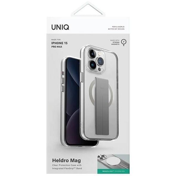 Original Case APPLE IPHONE 15 PRO MAX UNIQ Heldro Mag Magclick Charging transparent 8886463687147