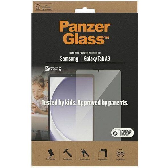 Tempered Glass SAMSUNG GALAXY TAB A9 8.7 PanzerGlass Ultra-Wide Fit Screen Protection Clear 5711724073441