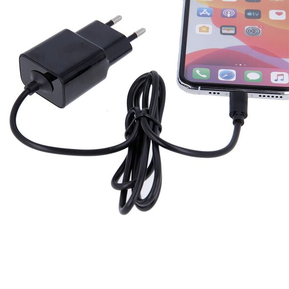 Wall Charger 2,1A MaxLife MXTC-03 with Cable 1m micro USB black 5900495796226