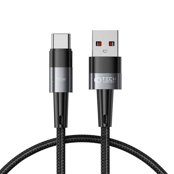 Cable PD 66W 6A 0,5m USB - USB-C Tech-Protect UltraBoost grey 9319456607499