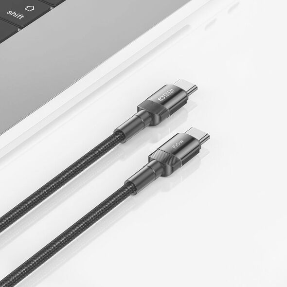 Cable USB Type - USB Type C PD100W / 5A 0.25m Tech-Protect UltraBoost EVO black 5906203690596