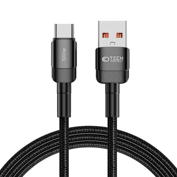 Cable USB - USB Type C 100W / 5A 2m Tech-Protect UltraBoost EVO black 5906203690725