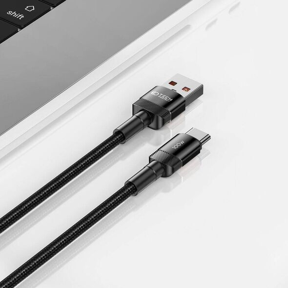 Cable USB - USB Type C 100W / 5A 2m Tech-Protect UltraBoost EVO black 5906203690725