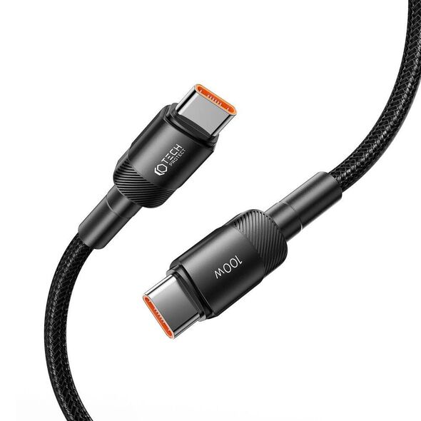 Cable USB Type - USB Type C PD100W / 5A 0.5m Tech-Protect UltraBoost EVO black 5906203690763