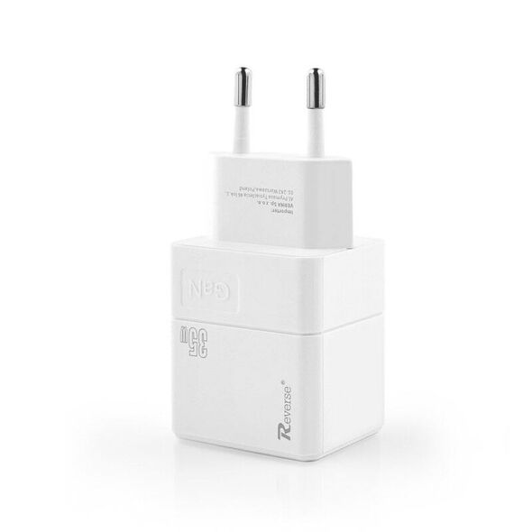 Wall Charger PD 35W 2x USB-C GaN Reverse U63 white 5905884803301