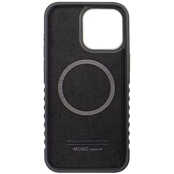 Original Case IPHONE 14 PRO MAX Audi Genuine Leather MagSafe (AU-TPUPCMIP14PM-R8/D3-RD) black & red 6955250226820