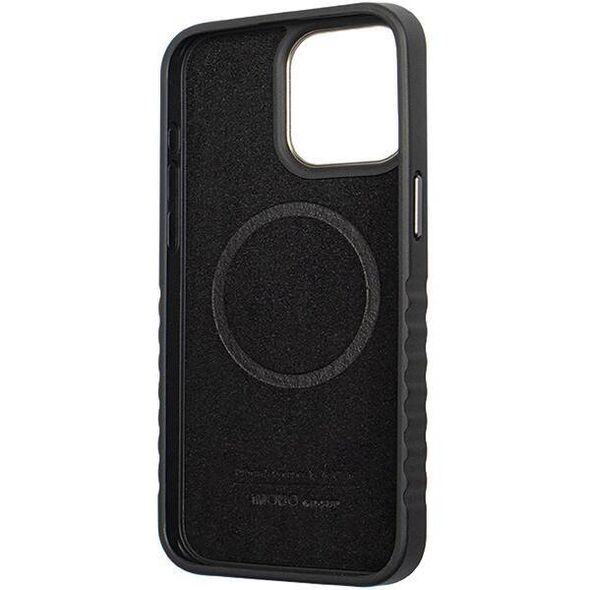 Original Case APPLE IPHONE 15 PRO MAX Audi Genuine Leather MagSafe (AU-TPUPCMIP15PM-R8/D3-RD) black & red 6955250226806