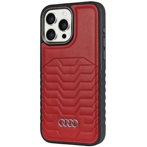 Original Case IPHONE 14 PRO Audi Synthetic Leather MagSafe (AU-TPUPCMIP14P-GT/D3-RD) red 6955250226912