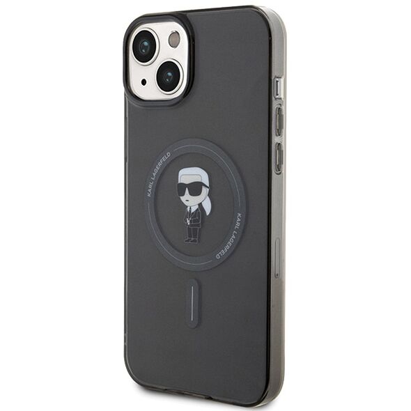 Karl Lagerfeld case for iPhone 15 Plus 6,7&quot; KLHMP15MHFCKNOK black HC Magsafe IML Ikonik 3666339162160