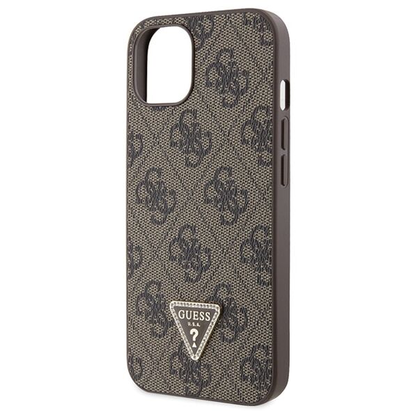 Guess case for iPhone 14 6,1&quot; GUHCP14SP4TDSCPW brown HC PU Leather Metal Logo Strass Crossbody 3666339146900