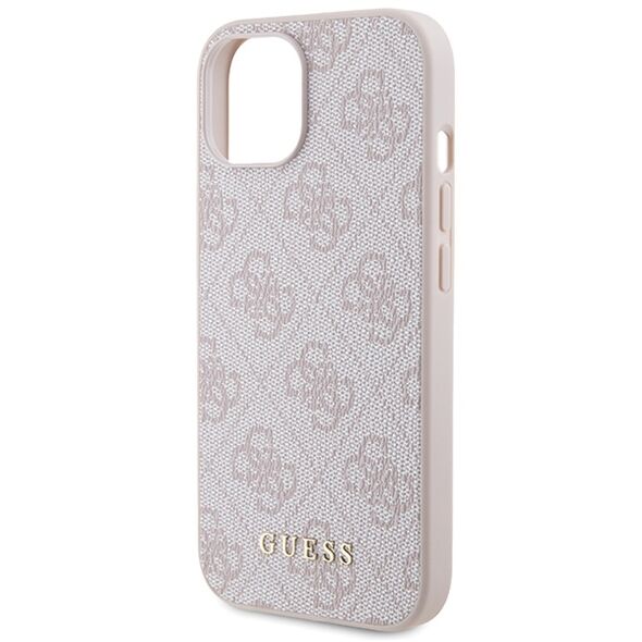 Guess case for iPhone 15 6,1&quot; GUHCP15SG4GFPI pink HC PU 4G Metal Logo 3666339171780