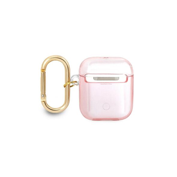 Guess case for AirPods 1 / 2 GUA2HHTSP pink Cord 3666339047078