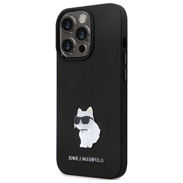 Karl Lagerfeld case for iPhone 14 Pro 6,1&quot; KLHCP14LSMHCNPK black HC Silicone C Metal Pin 3666339166335