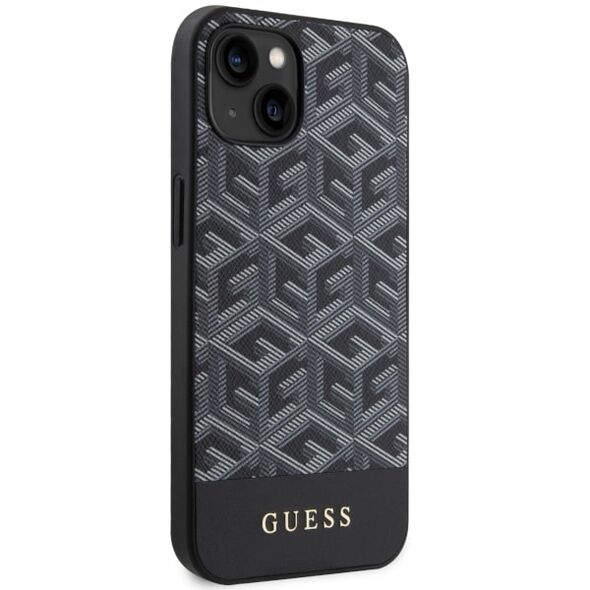 Guess case for iPhone 14 Plus 6,7&quot; GUHMP14MHGCFSEK black hard case GCube Stripes MagSafe 3666339112431