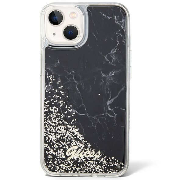 Guess case for iPhone 14 6,1&quot; GUHCP14SLCSGSGK black hard case Liquid Glitter Marble 3666339127282