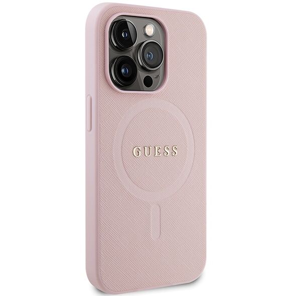 Guess case for iPhone 13 Pro Max 6,7&quot; GUHMP13XPSAHMCP pink Saffiano Magsafe 3666339156138