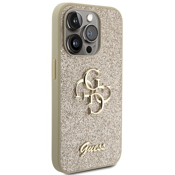 Guess case for iPhone 15 Pro Max 6,7&quot; GUHCP15XHG4SGD gold HC Fixed Glitter Big 4G 3666339147815