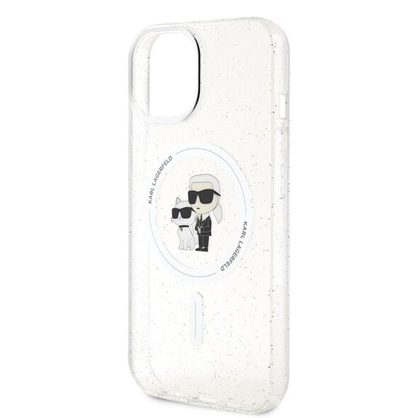 Karl Lagerfeld case for iPhone 15 Plus 6,7&quot; KLHMP15MHGKCNOT transparent HC Magsafe IML KC Glitter 3666339162764