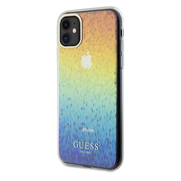 Guess case for  iPhone 11 GUHCN61HDECMI HC IML FACETED MIRROR DISCO IRIDESCENT 3666339172213