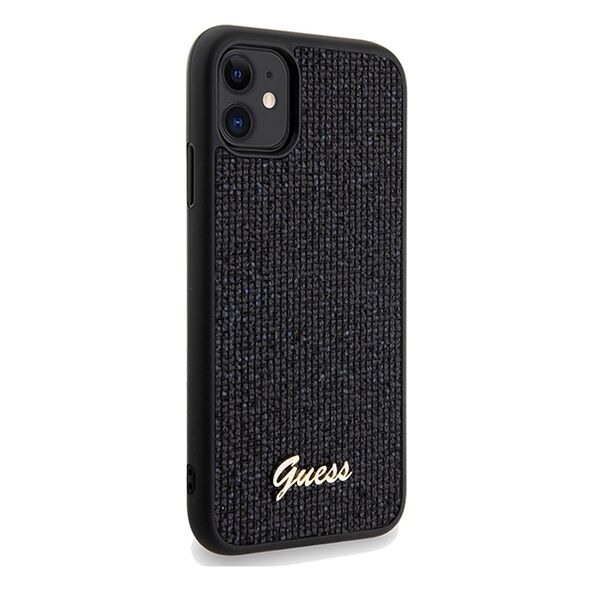 Guess case for  iPhone 11 GUHCN61PMSDGSK HC PU DISCO SCRIPT METAL BLACK 3666339173333