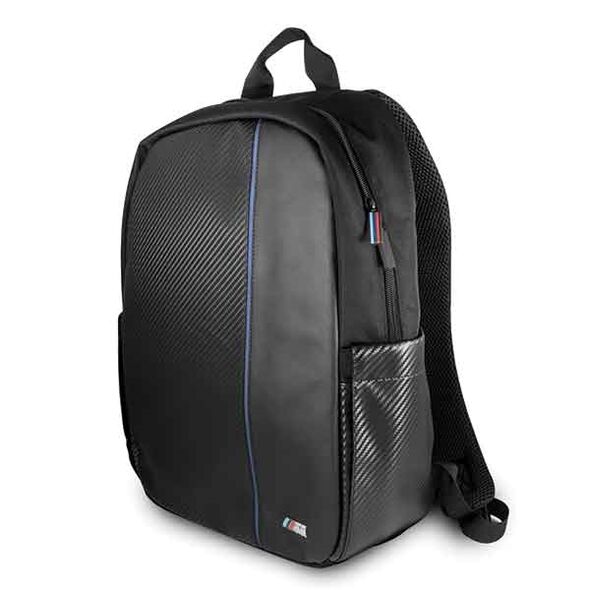 BMW backpack BMTB10CAPNBK black Carbon & PU Navy Stripe 3700740467688