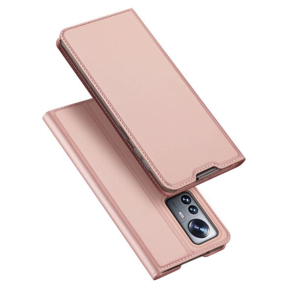 Case XIAOMI 12 PRO with a Flip Dux Ducis Skin Leather light pink 6934913041536