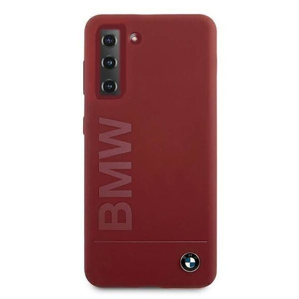 Original Case SAMSUNG GALAXY S21+ BMW Hardcase Silicone Signature Logo (BMHCS21MSLBLRE) red 3700740497425