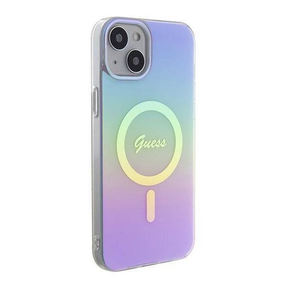 Original Case APPLE IPHONE 15 Guess Hardcase IML Iridescent MagSafe (GUHMP15SHITSU) purple 3666339154783