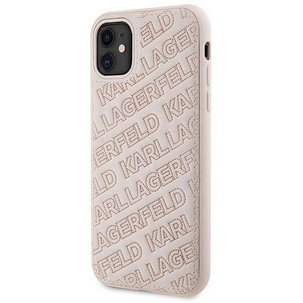 Original Case IPHONE 11 / XR Karl Lagerfeld Hardcase Quilted K Pattern (KLHCN61PQKPMP) pink 3666339165079