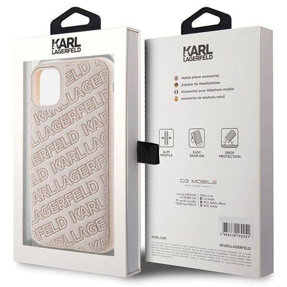 Original Case IPHONE 11 / XR Karl Lagerfeld Hardcase Quilted K Pattern (KLHCN61PQKPMP) pink 3666339165079
