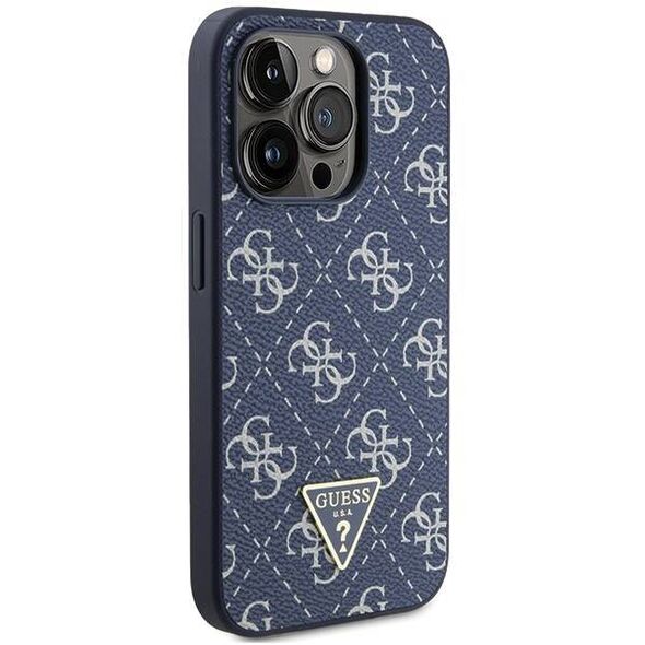 Original Case APPLE IPHONE 15 PRO MAX Guess Hardcase 4G Triangle Metal Logo (GUHCP15XPG4GPB) blue 3666339225933