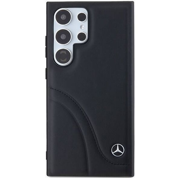 Original Case SAMSUNG GALAXY S24 ULTRA Mercedes Hardcase Leather Curved Stitches (MEHCS24L23RBCSK) black 3666339240998
