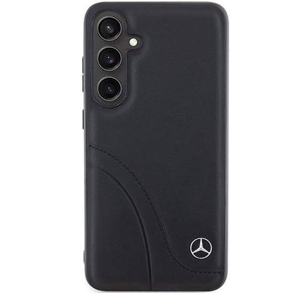 Original Case SAMSUNG GALAXY S24 Mercedes Hardcase Leather Curved Stitches (MEHCS24S23RBCSK) black 3666339240974