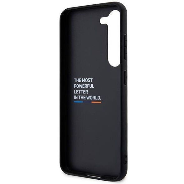 Original Case SAMSUNG GALAXY S23+ BMW Leather Carbon (BMHCS23M22NBCK) black 3666339114589