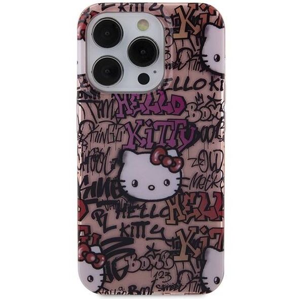 Original Case IPHONE 14 PRO Hello Kitty Hardcase IML Tags Graffiti (HKHCP14LHDGPTP) pink 3666339188399