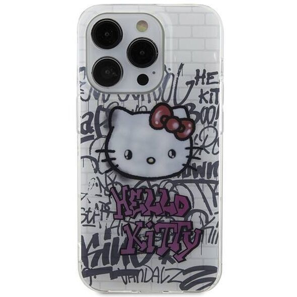 Original Case APPLE IPHONE 15 PRO MAX Hello Kitty Hardcase IML Kitty On Bricks Graffiti (HKHCP15XHDGPHT) white 3666339188702