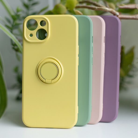 Finger Grip case for iPhone 15 6,1&quot; yellow 5907457753396