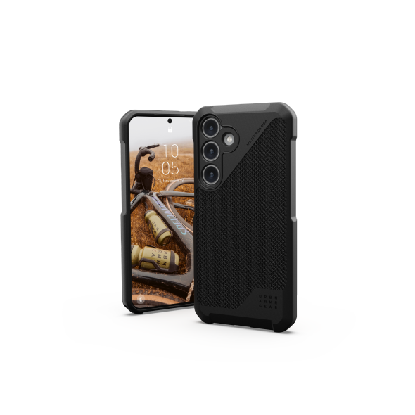 UAG Metropolis LT Magnet case for Samsung Galaxy S24 with magnetic module - black kevlar