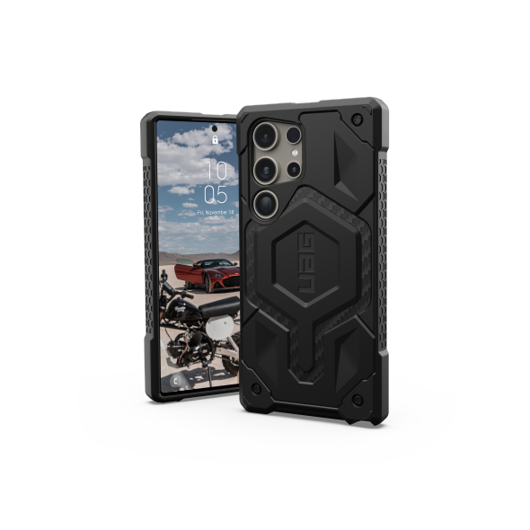 UAG Monarch Pro case for Samsung Galaxy S24 Ultra with magnetic module - black carbon