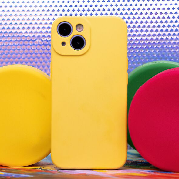 Silicon case for iPhone 12 / 12 Pro 6,1&quot; yellow 5907457755437