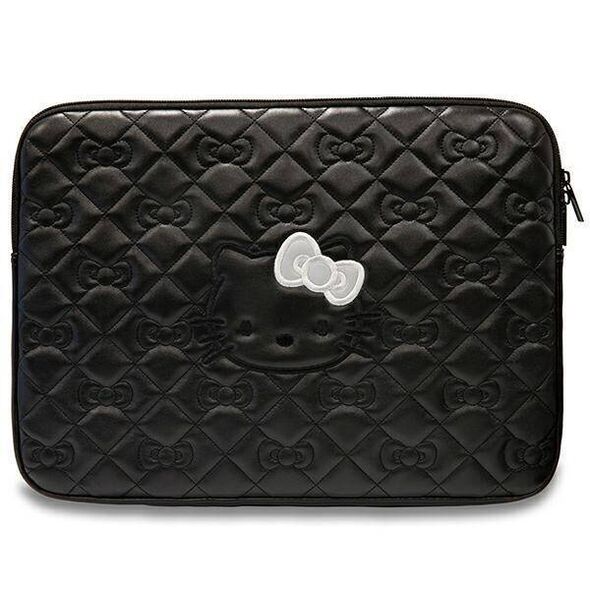 Bag LAPTOP 14" Hello Kitty Sleeve Zip PU Quilted Bows (HKCSZPEKHBPK) black 3666339190385