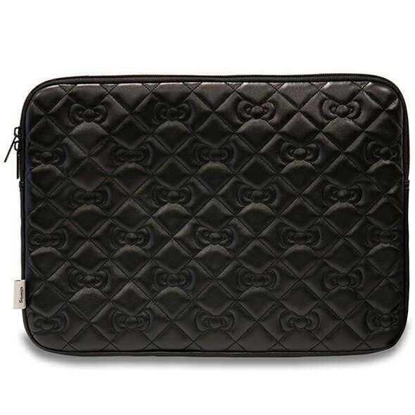 Bag LAPTOP 14" Hello Kitty Sleeve Zip PU Quilted Bows (HKCSZPEKHBPK) black 3666339190385