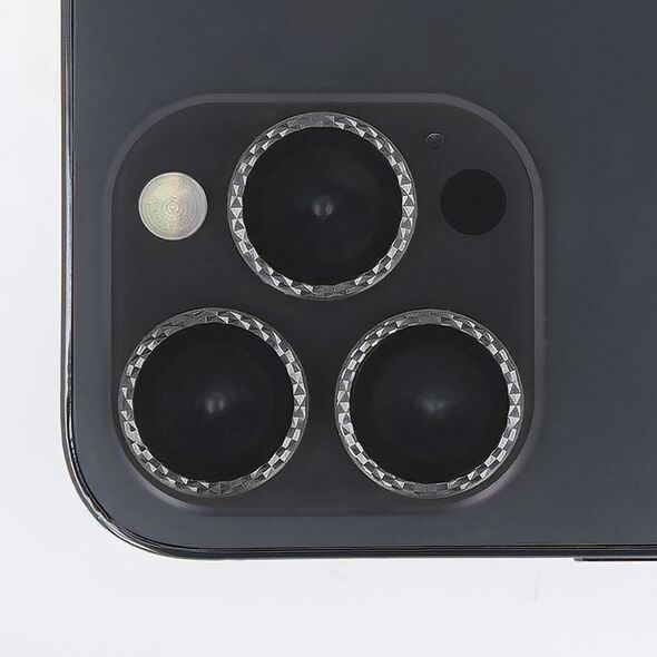 Set of lens glasses for iPhone 11 Pro black rhombus (3 pcs) 5907457751453