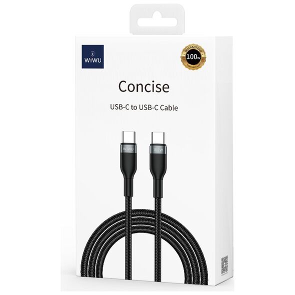 WIWU cable Wi-C017 USB-C - USB-C 100W black 6976195094091