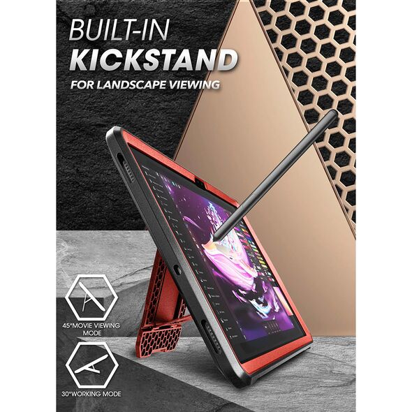 Supcase Husa pentru Samsung Galaxy Tab S8 Ultra - Supcase Unicorn Beetle Pro - Metallic Red 5949419090187 έως 12 άτοκες Δόσεις