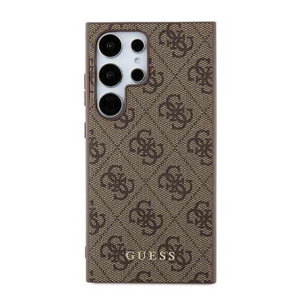 Original Case SAMSUNG GALAXY S24 ULTRA Guess Hard Case 4G Metal Gold Logo (GUHCS24LG4GFBR) brown 3666339259136