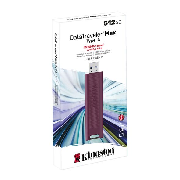 Kingston Data Traveler MAX A USB-A 3.2 Gen2 Flash Drive 512GB 740617328295