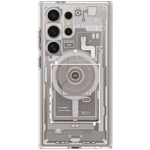 Case SAMSUNG GALAXY S24 ULTRA Spigen Ultra Hybrid Onetap Ring MagSafe Natural Titanium 8809971225595