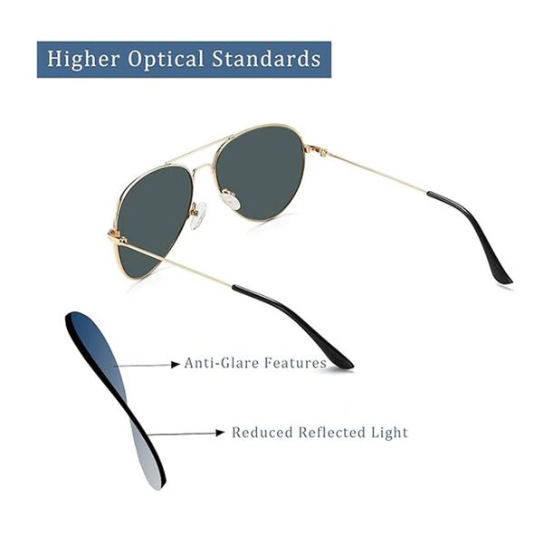 Techsuit Ochelari de Soare Unisex - Techsuit Polarized (3025) - Gold / Green 5949419141360 έως 12 άτοκες Δόσεις