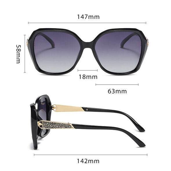 Techsuit Ochelari de Soare pentru Femei - Techsuit Polarized (5599) - Black / Gray 5949419144132 έως 12 άτοκες Δόσεις